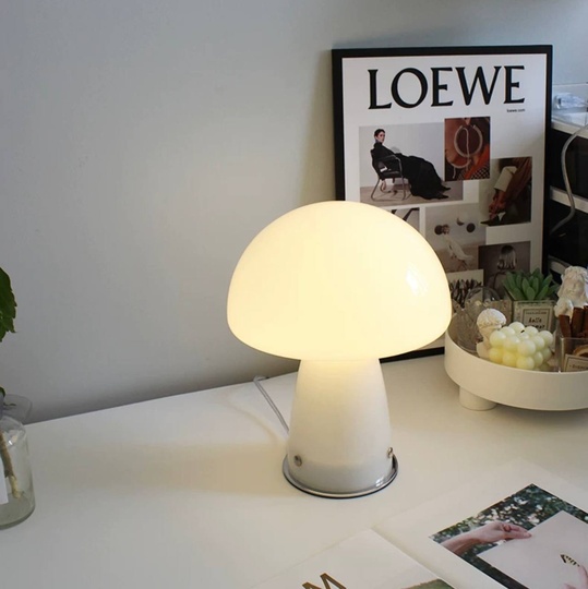 Настольная лампа BERSA 22*28, белый, стекло