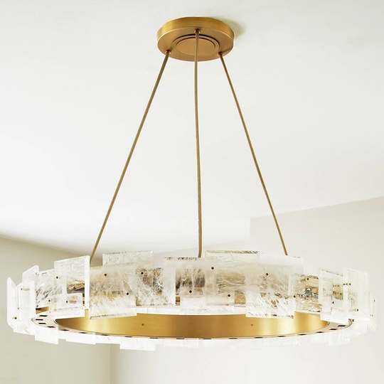 Светильник подвесной бронзовый Alveris, металл, трос 100 см, 90*18 см, LED