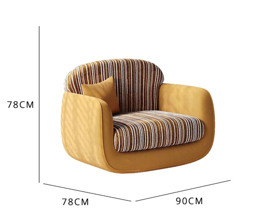 Красное кресло Pansuo Nordic 90*78*78 см, универсальное - в стиле минимализма