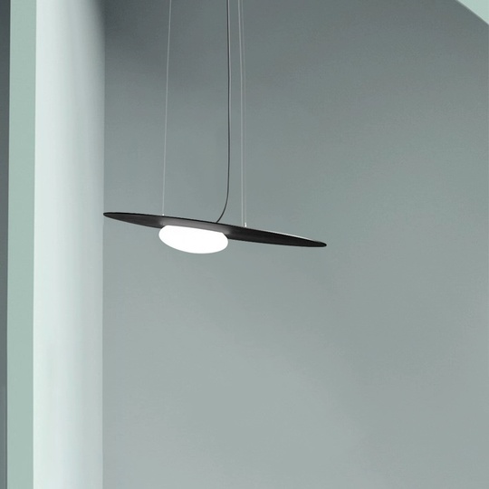 Люстра черная Elvoke, металл, стекло, 36*11.5 см, светодиодная, LED