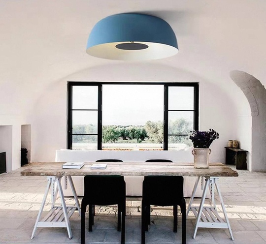 Потолочный светильник голубой Ultravex, металл, 41.2*19.5 см, светодиодная, LED