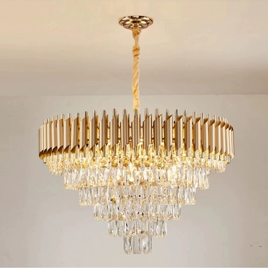 Люстра подвесная, золотой, стекло, ELEGANCE 40*35, металл, E14.