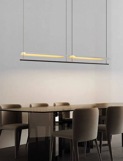 Люстра черная, белая Avelor, металл, 300*13 см, светодиодная, LED