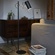 Торшер черный дерево Aluvex, 40*135 см, LED, E27, металл, дерево, 14 Вт
