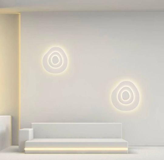 Настенный светильник, Бра, LAWRENCE 47*47 песочно-белый, металл, LED.