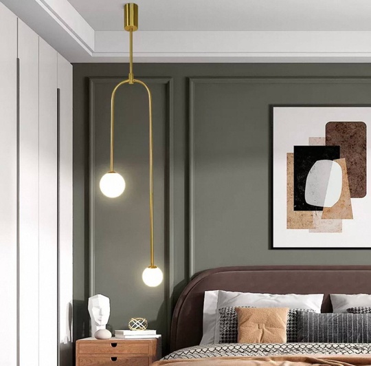 Светильник потолочный, золотой,  Elurox, металл, 26*163 см, G9