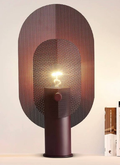 Настольная лампа HELICOPTER 20*40, металл, бордовый