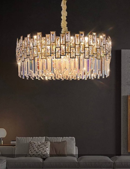 Люстра BACI 100*30 золото, стекло, металл, Е14.