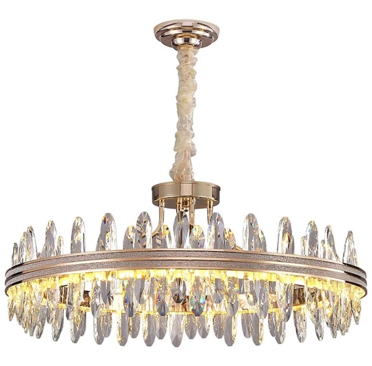 Люстра подвесная ERGEM 100*32 золото, стекло, металл, LED.