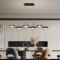 Люстра черная Ivalept, металл, 103*36 см, светодиодная, LED