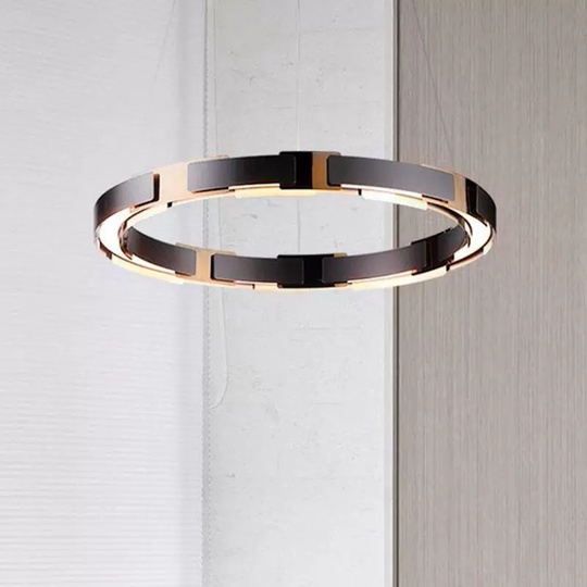 Светильник подвесной золотой, черный, Elumix, металл, 60*9 см, светодиодная, LED