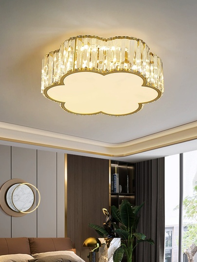 Потолочный светильник, золото, кристалл, ARLENA 50*15 металл, E27.