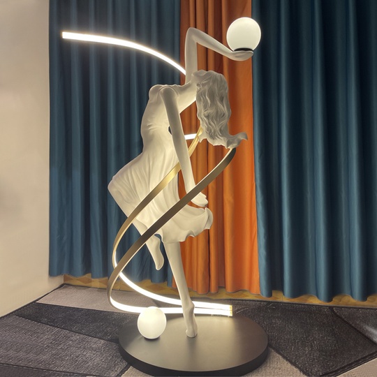 Торшер девушка. Напольный светильник MAI HE MAI Белые. Girls ballerina - Балерина, E27, LED, 70 Вт