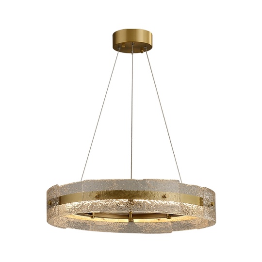 Светильник подвесной бронзовый Aelvaric, металл, стекло, трос 150 см, 100*13 см, LED