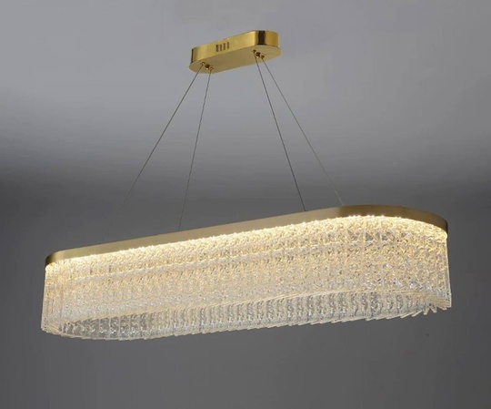 Люстра подвесная BURCAK 100*24 бронза, стекло, металл, LED.