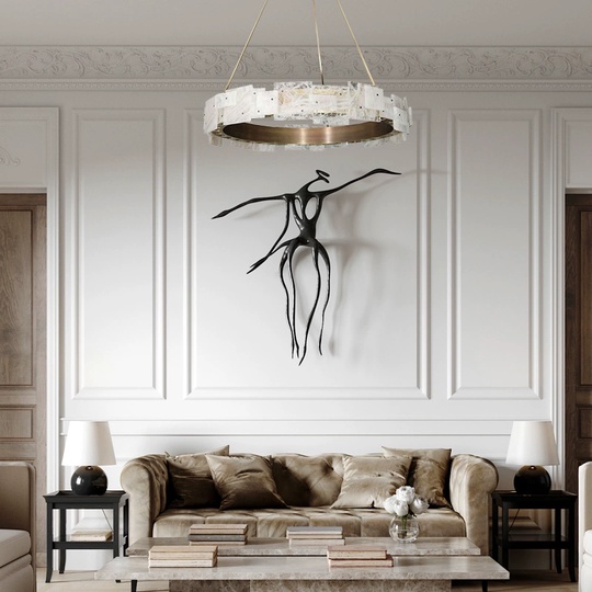 Люстра подвесная, бронза, стекло, CHANTI 70*95, металл, LED