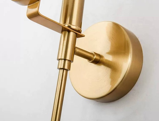 Настенный светильник, Бра MATT 13*32, медь, мрамор, металл, Е14.