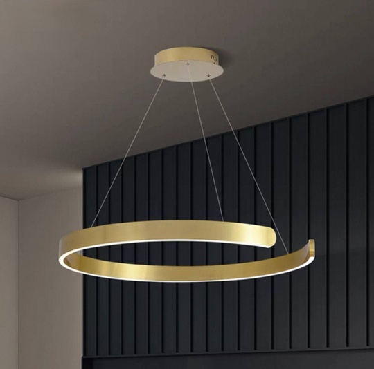 Люстра подвесная, медь, ПММА, PENNY 100*5 металл, LED.