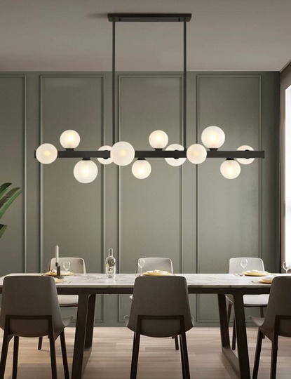 Люстра черная Zentronix, металл, 160*60 см, G9