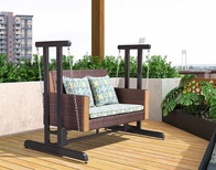 Качели садовые из ротанга Swing Way