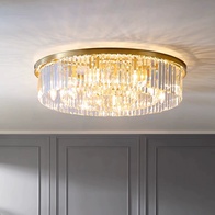 Потолочный светильник, медь, хрусталь, CINNAMON 80*20 металл, Е14.