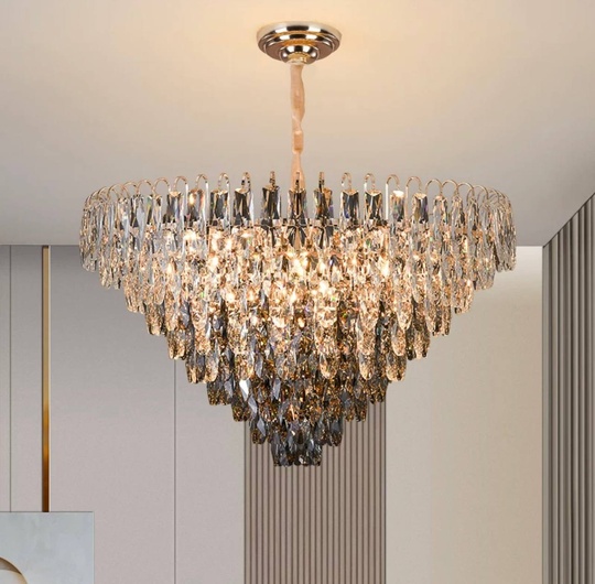 Люстра подвесная ERIM 78*30 золото, кристалл, металл, Е14.