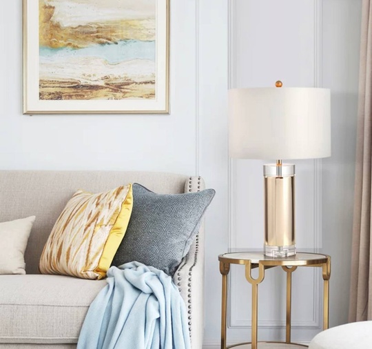 Настольная лампа HOTEL 38*68 золото, белый, металл, стекло