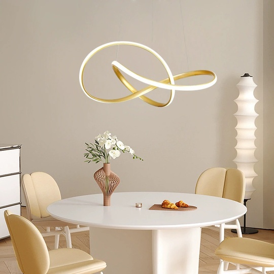 Люстра подвесная, золото, ПММА, JOSEPH GOLD 100*120, металл, LED