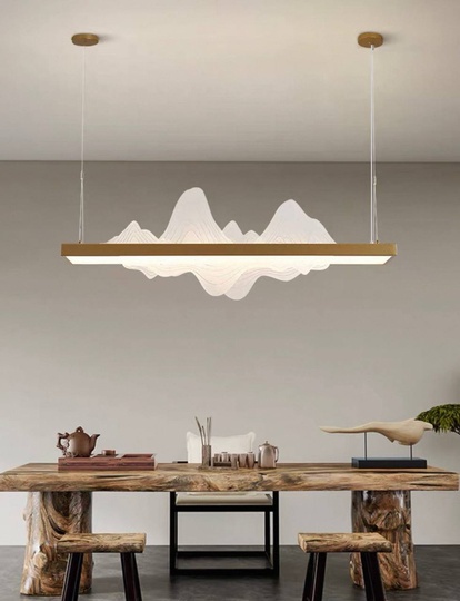 Люстра золотая Virella, металл, 150 см, 150*45 см, светодиодная, led