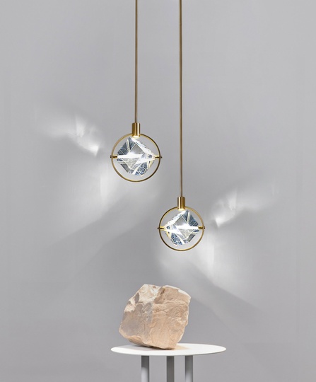 Подвесной светильник MAI HE MAI медный кристалл, 20*24,5 см. CRYSTAL HALO - медный светильник, LED, 5 Вт