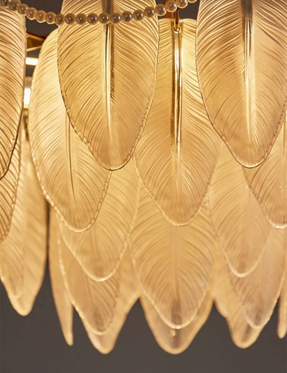 Люстра подвесная EZEL 80*37 золото, стекло, металл, Е14.