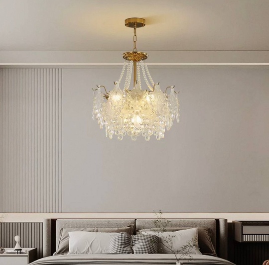 Люстра подвесная, медный, стекло, TASTEHOLDER 50*26, металл, E14.