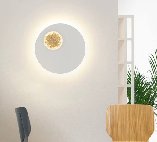 Настенный светильник LESTER 25*25, белый металл, LED.