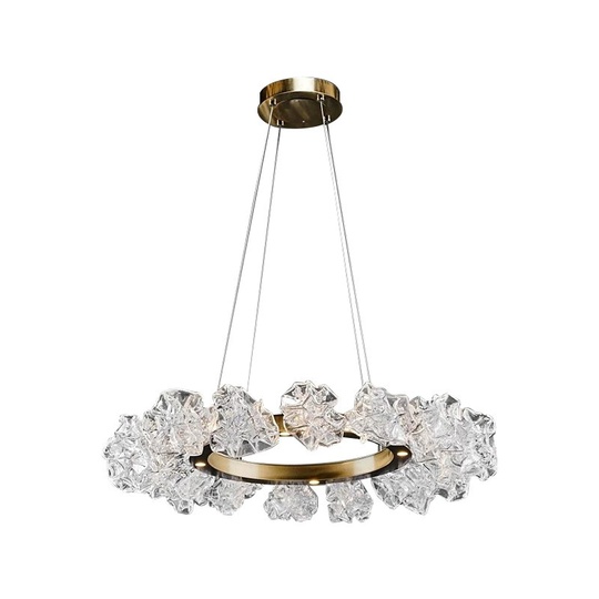 Люстра подвесная медная OKideo, металл, трос 100 см, 80*80 см, LED