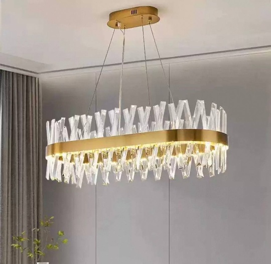 Люстра подвесная, медный, стекло, DRAMATIC 120*25, металл, LED.