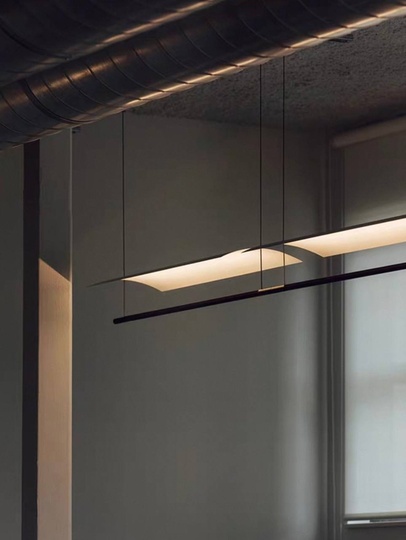 Люстра черная, белая Avelor, металл, 300*13 см, светодиодная, LED