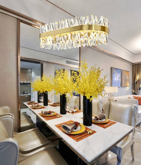 Люстра подвесная, медный, стекло, DRAMATIC 120*25, металл, LED.