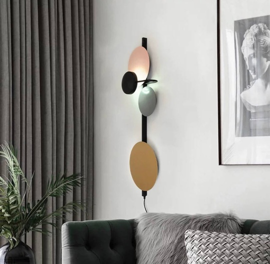 Настенный светильник, БРА HAKAN 18*55, розовый, металл, LED.