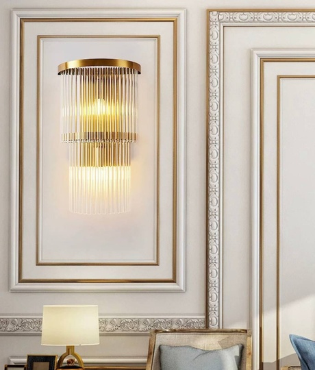 Настенный светильник JIMMY, бра 25*43, золотой, металл, Е14.