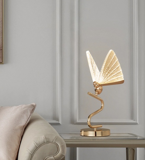 Настольная лампа бабочка BUTTERFLY, прозрачный