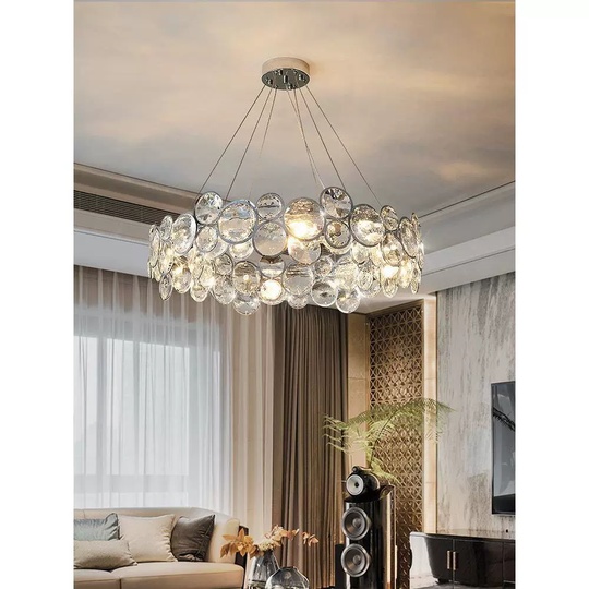 Люстра серебряная Evrynt, металл, 45*20 см, светодиодная, E14