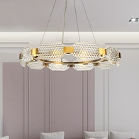 Светильник подвесной бронза Airquix, металл, стекло, трос 100 см, 80*15 см, G9