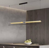 Люстра черная, белая Avelor, металл, 300*13 см, светодиодная, LED