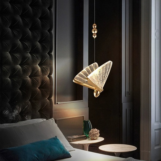 Подвесной светильник золотой Entrosic, металл, 17*19 см, LED