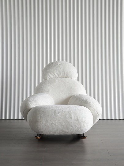 Кресло-качалка Белое. Bean, 98х90х89 см