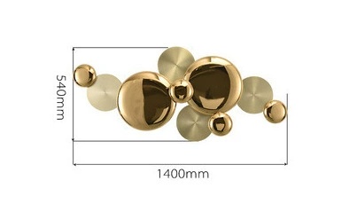 Настенный светильник ELLIOT, Бра 54*140, золотой, металл, G9.