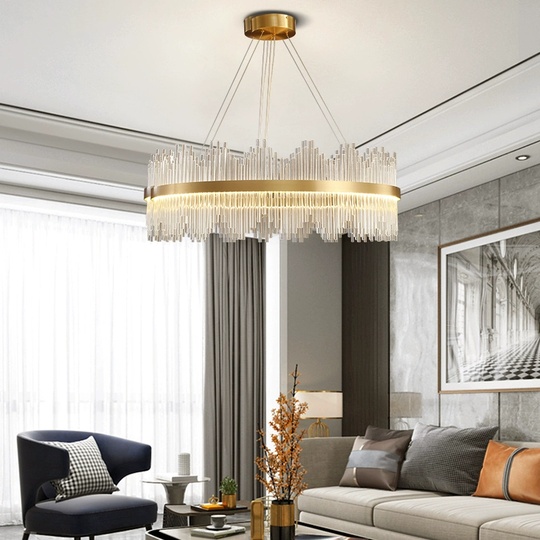 Люстра подвесная, медная, стекло, DICLE 50*26, металл, LED.