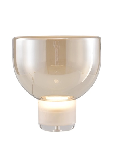 Настольная лампа, янтарная, MOMENT, 32*33, стекло