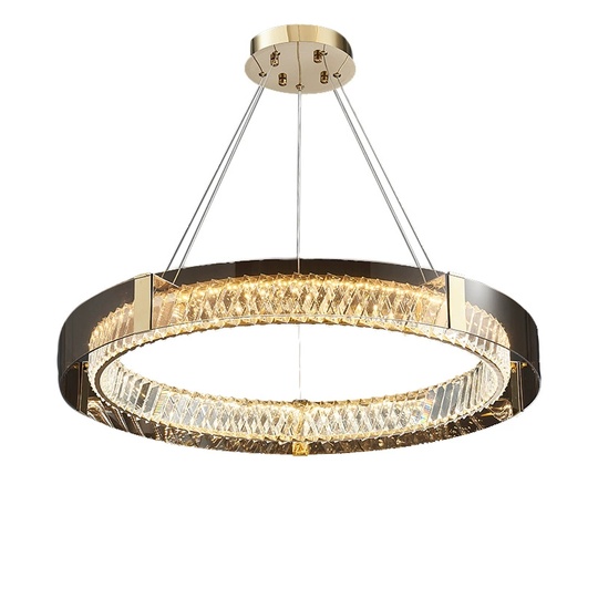 Люстра подвесная, хром, хрусталь, BELLA 45*9 металл, LED.