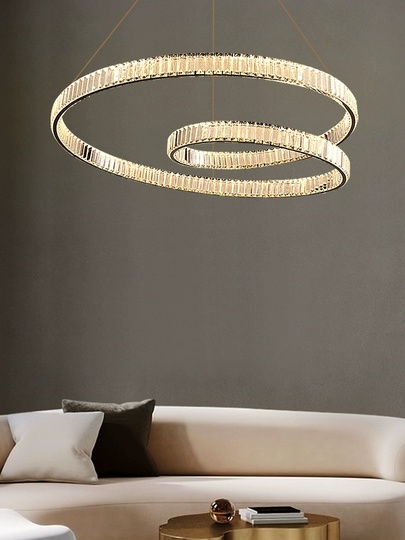 Люстра подвесная, бронза, хрусталь, ORION 60*18 металл, LED.